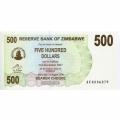 Zimbabwe 500 Dollars 2006 P#43 UNC