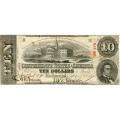 $10 1863 Confederate Bank Note T59 XF