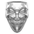 2022 South Korea 2 oz Silver Guy Fawkes Mask Stacker Light .999 Fine