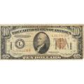 1934A $10 Hawaii Federal Reserve Note Fine