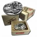 3 oz .999 Fine Silver - T-Rex Dinosaur Fossil Skull Bar