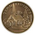 Christmas 2012 Bronze Round X-11 Church (with ornament holder)