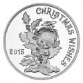 Christmas 2015 Silver Round X-13 Christmas Angel Wishes