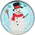 2023 Holiday Greetings Sweet Snowman Enameled 1oz Silver Round (XE-2)