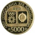 Yugoslavia 5000 dinara gold PF 1984 Olympics