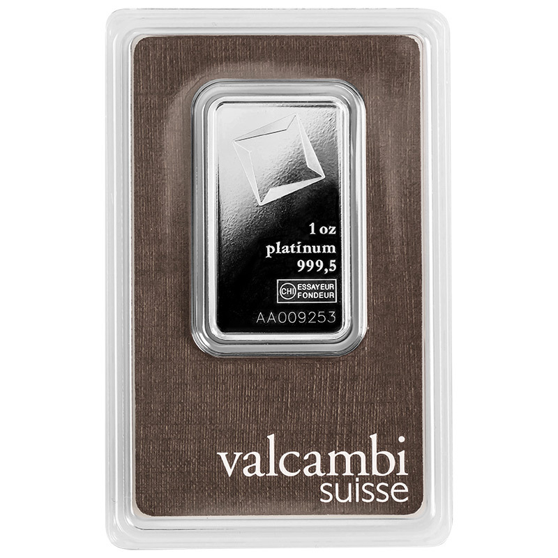 Valcambi One Ounce Platinum Bar